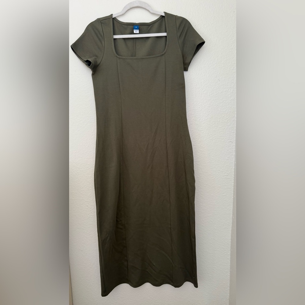 Old Navy Square-Neck Midi Dress